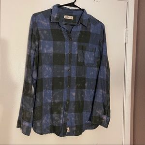 Soft Hollister, paint speckled flannel